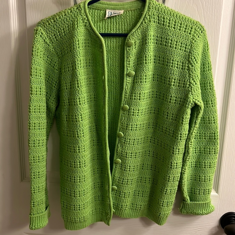 Blairmoor Green Buttoned Sweater/Cardigan vintage